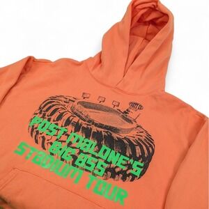 Posty Co Post Malone Stadium Tour Hoodie Mens XL Orange Official Merch